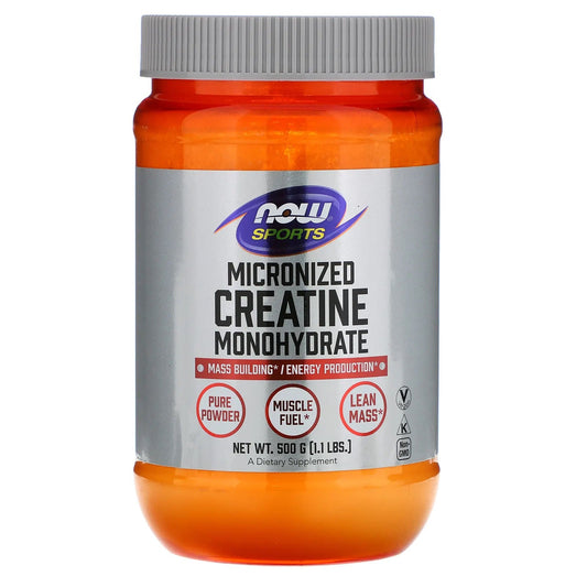 Pre-Order | Arrives in 5–10 Days – NOW Foods
Sports, Micronized Creatine Monohydrate, 1.1 lbs (500 g)