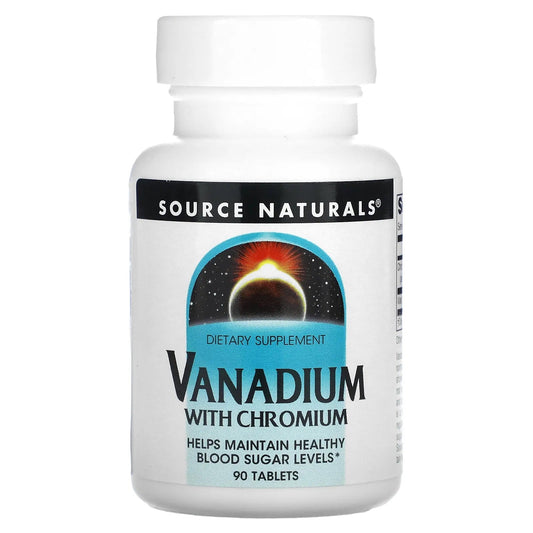 Pre-Order | Arrives in 5–10 Days – Source Naturals
Vanadium With Chromium, 90 Tablets