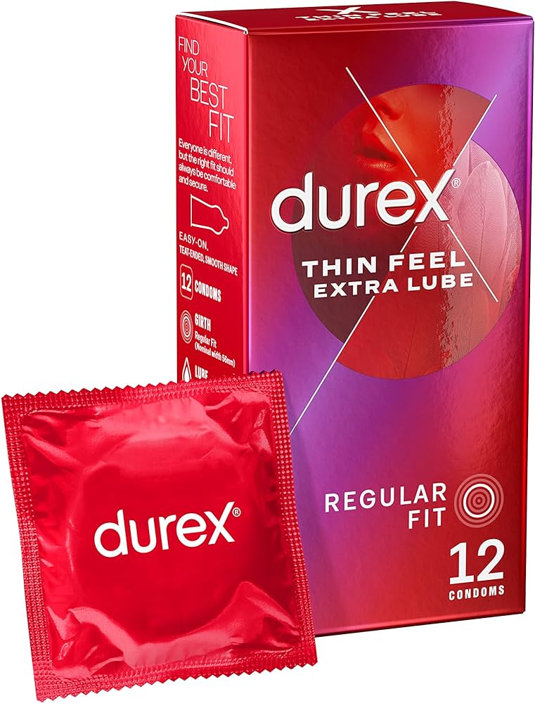 DUREX THIN FEEL EXTRA LUBE, 12 CONDOMS
