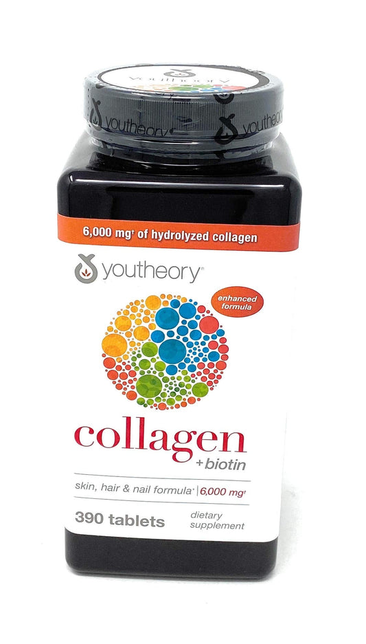 YOUTHEORY COLLAGEN + BIOTIN, 390 TABLETS