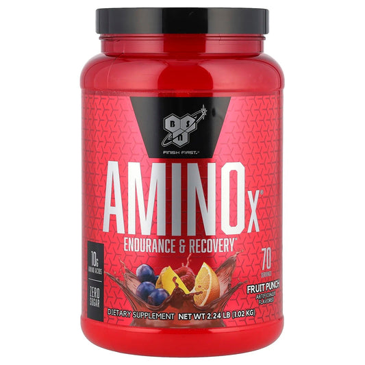 Pre-Order | Arrives in 5–10 Days – BSN
AminoX®, Endurance & Recovery, Fruit Punch, 2.24 lb (1.02 kg)