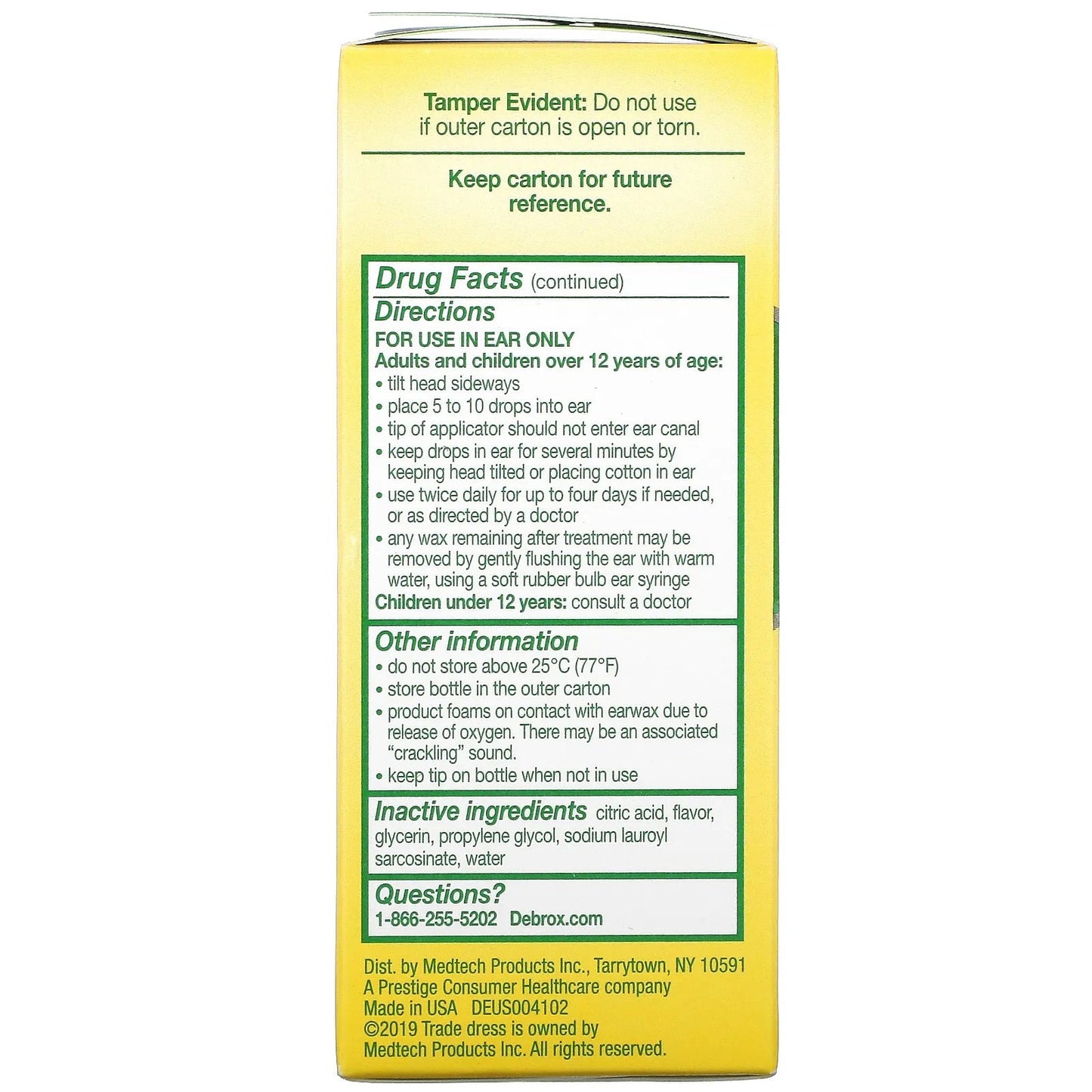 Pre-Order | Arrives in 5–10 Days – Debrox
Earwax Removal Kit, 0.5 fl oz (15 ml)