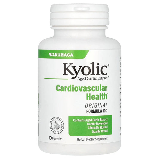 Kyolic
Aged Garlic Extract, Cardiovascular, Original Formula 100, 600 mg, 100 Capsules (300 mg Per Capsule)