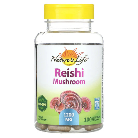 Nature's Life
Reishi Mushroom, 1,200 mg, 100 Vegetarian Capsules (600 mg per Capsule)