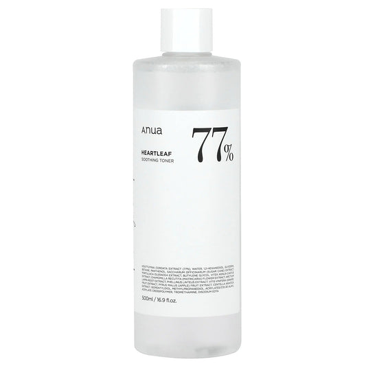 Pre-Order | Arrives in 5–10 Days – Anua
Heartleaf 77% Soothing Toner, 16.9 fl oz (500 ml)
