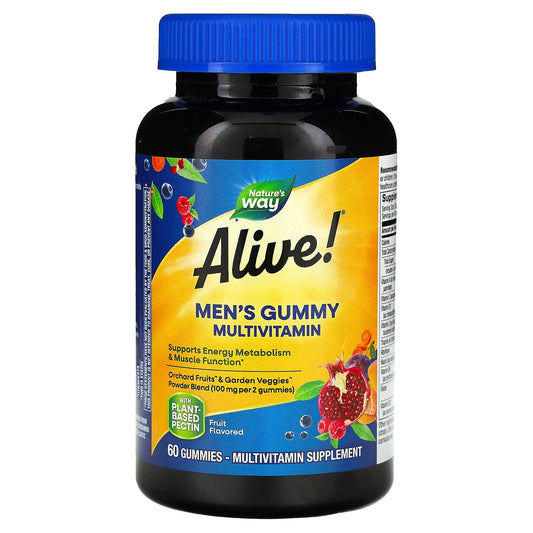 Nature's Way
Alive! Men's Gummy Multivitamin, Fruit, 60 Gummies