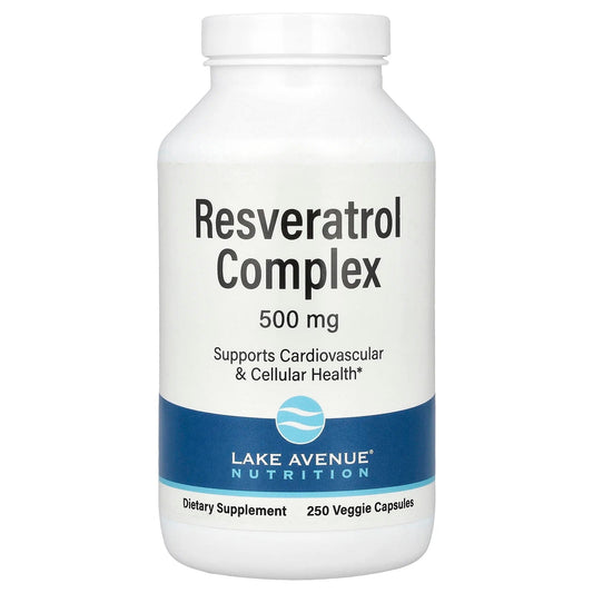Lake Avenue Nutrition
Resveratrol Complex, 500 mg, 250 Veggie Capsules