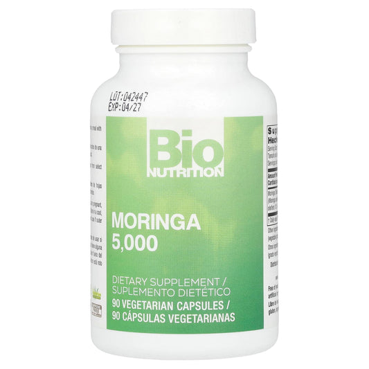 Pre-Order | Arrives in 5–10 Days – Bio Nutrition
Moringa 5,000, 5,000 mg, 90 Vegetarian Capsules