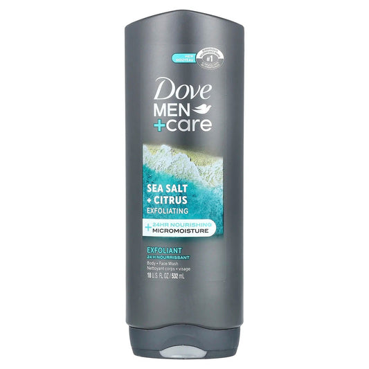 Pre-Order | Arrives in 5–10 Days – Dove
Men + Care, Body + Face Wash, Sea Salt + Citrus, 18 Fl oz (532 ml)