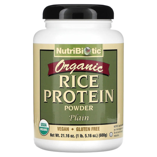 NutriBiotic
Organic Rice Protein Powder, Plain, 1 lb 5.16 oz (600 g)