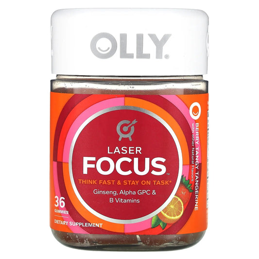 OLLY
Laser Focus Gummies, Berry Tangy Tangerine, 36 Gummies