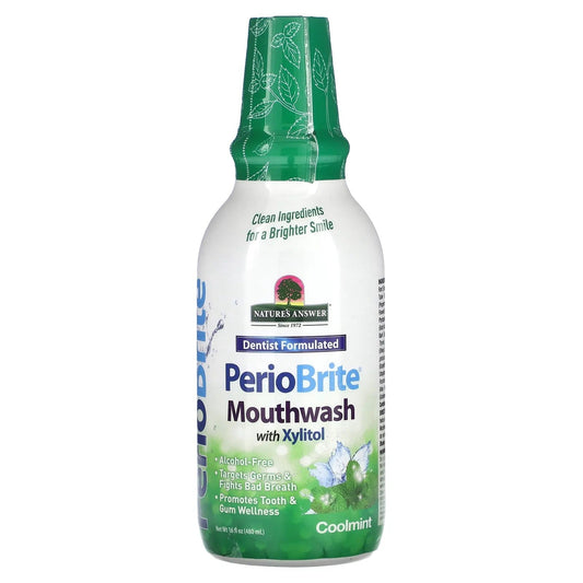 Nature's Answer
PerioBrite, Mouthwash with Xylitol, Coolmint, 16 fl oz (480 ml)