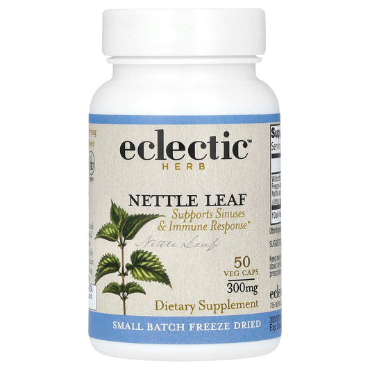 Pre-Order | Arrives in 5–10 Days – Eclectic Herb
Freeze Dried Nettle Leaf, 300 mg, 50 Veg Caps