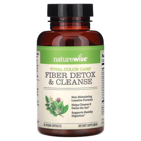 NatureWise
Total Colon Care, Fiber Detox & Cleanse, 60 Vegan Capsules