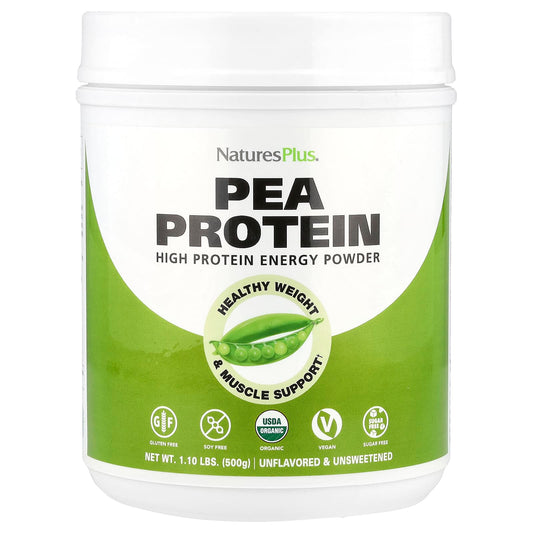 NaturesPlus
Organic Pea Protein Powder, Unflavored, 1.10 lbs (500 g)