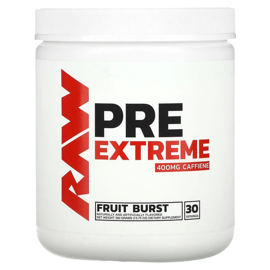 Raw Nutrition
Pre Extreme, Fruit Burst, 13.75 oz (390 g)
