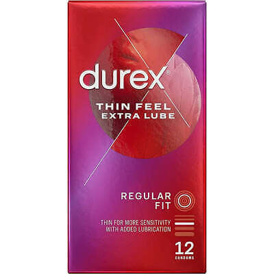DUREX THIN FEEL EXTRA LUBE, 12 CONDOMS
