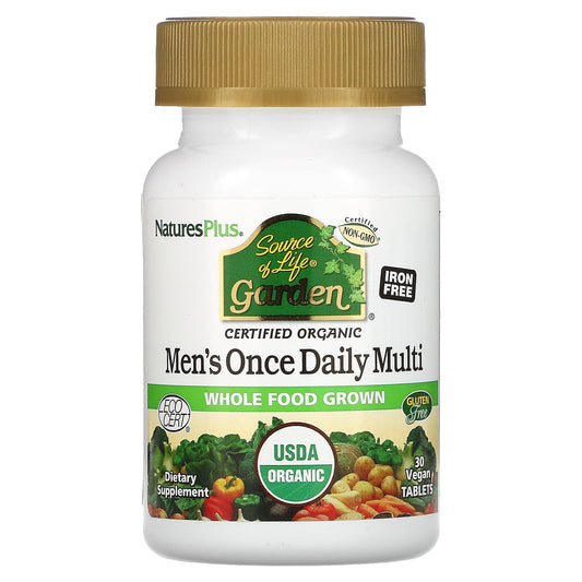 NaturesPlus
Source of Life Garden, Men's Once Daily Multi, 30 Vegan Tablets