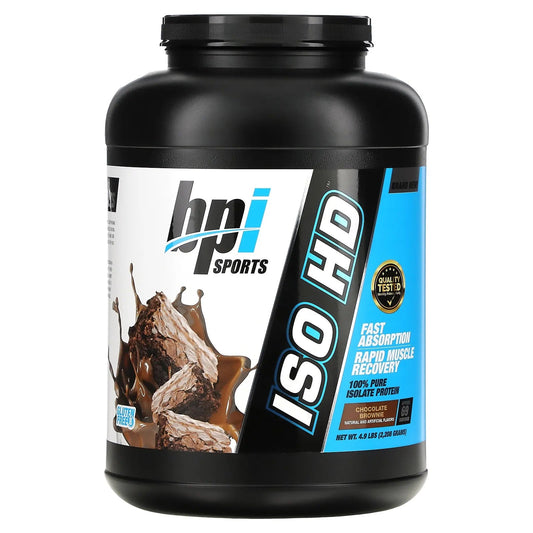 Pre-Order | Arrives in 5–10 Days – BPI Sports
ISO HD, 100% Pure Isolate Protein, Chocolate Brownie, 4.9 lbs (2,208 g)