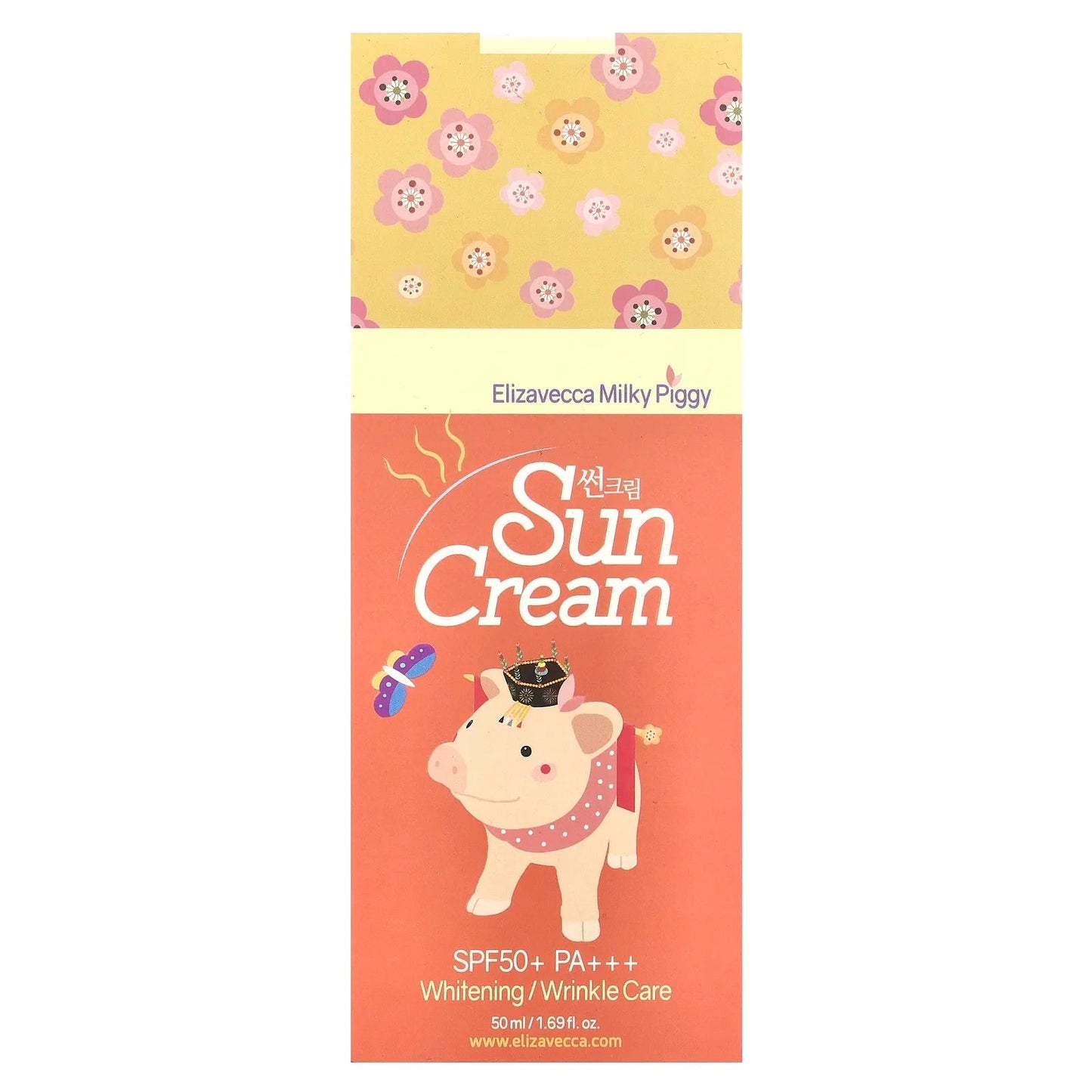Pre-Order | Arrives in 5–10 Days – Elizavecca
Milky Piggy, Sun Cream, SPF 50+, PA+++, 1.69 fl. (50 ml)