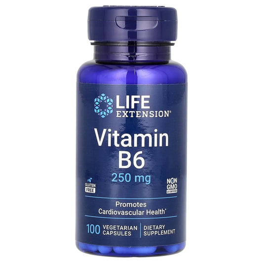 Life Extension
Vitamin B6, 250 mg, 100 Vegetarian Capsules