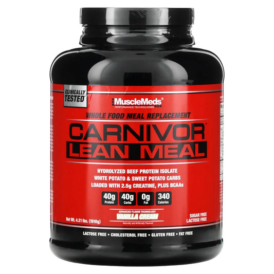MuscleMeds
Carnivor Lean Meal, Vanilla Cream, 4.21 lbs (1,910 g)