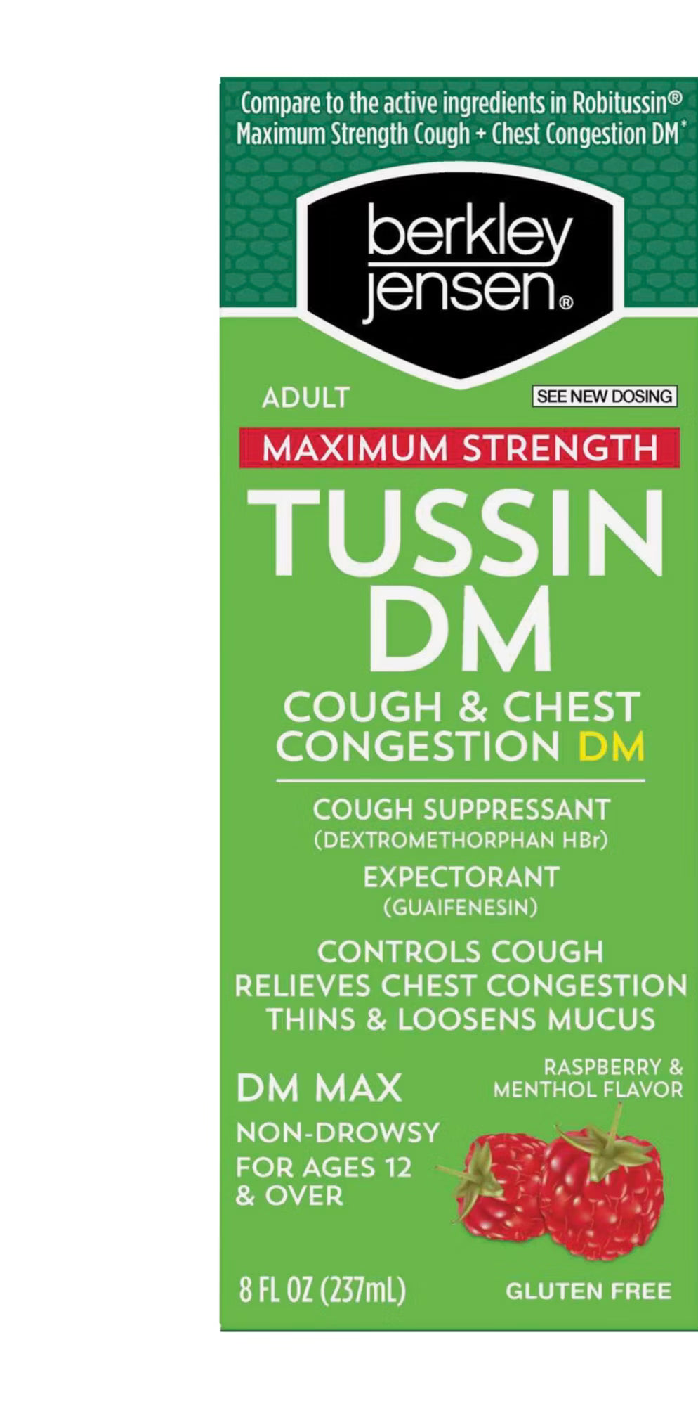 BERKLEY JENSEN MAXIMUM STRENGTH TUSSIN DM 237ML