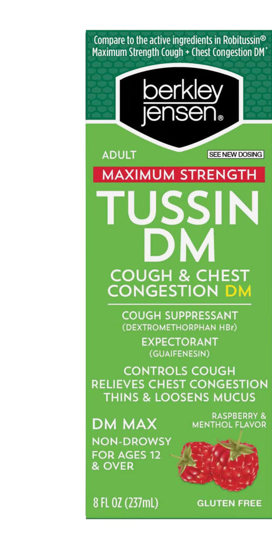 BERKLEY JENSEN MAXIMUM STRENGTH TUSSIN DM 237ML
