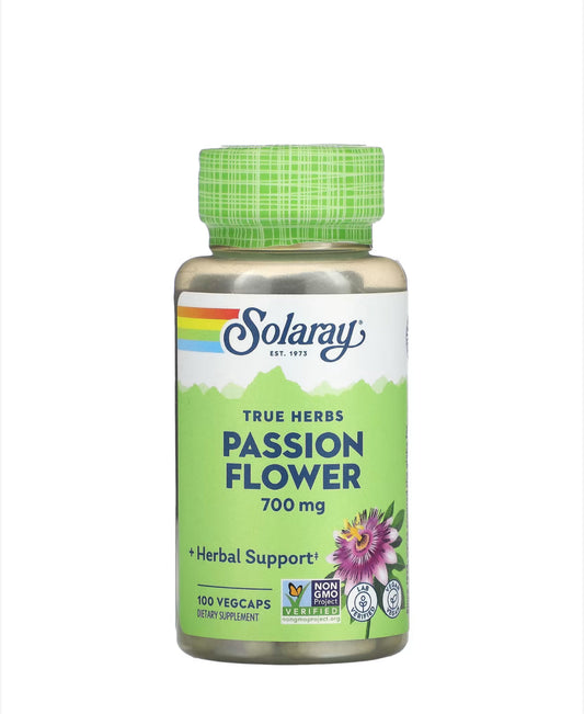 Pre-Order | Arrives in 5–10 Days – SOLARAY TRUE HERBS PASSION FLOWER 700MG