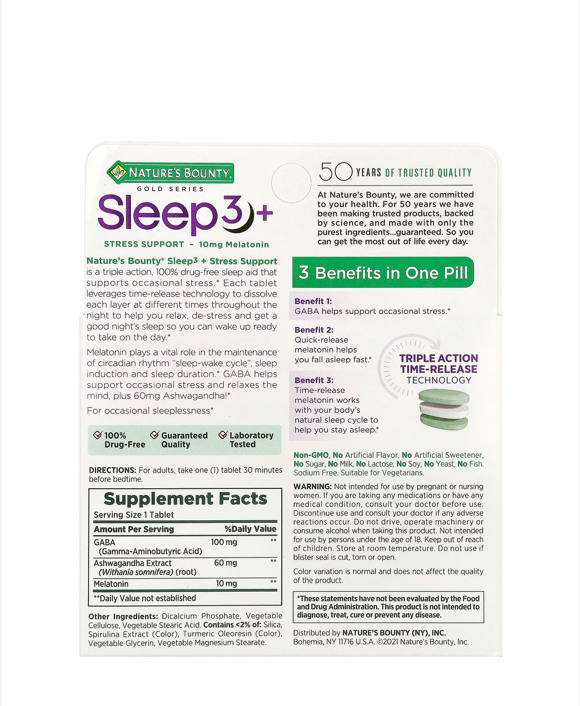 NATURE’S BOUNTY SLEEP 3+ STRESS SUPPORT
