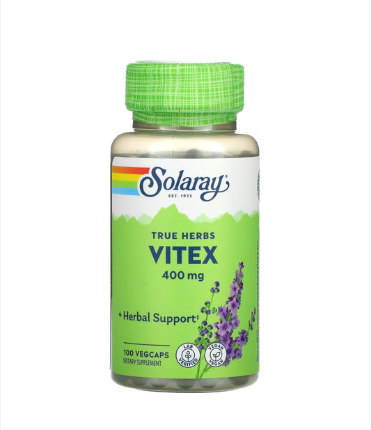 Pre-Order | Arrives in 5–10 Days – SOLARAY TRUE HERBS VITEX 400MG, 100 VEGCAPS