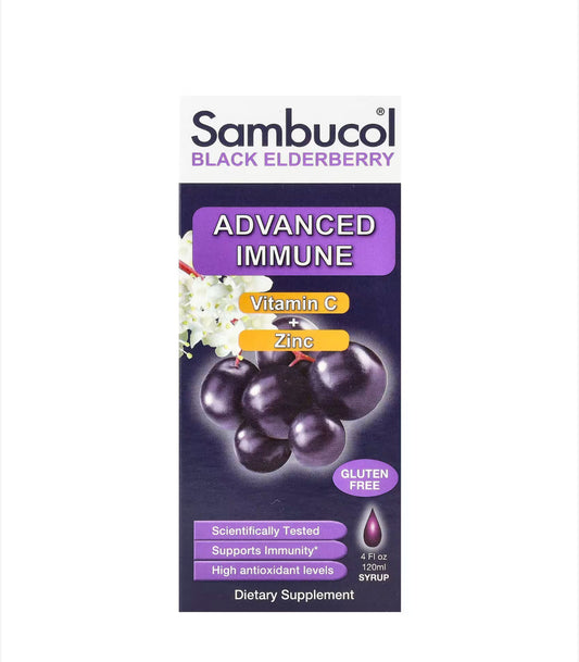 Pre-Order | Arrives in 5–10 Days – SAMBUCOL ADVANCED IMMUNE VITAMIN C + ZINC, 120ML