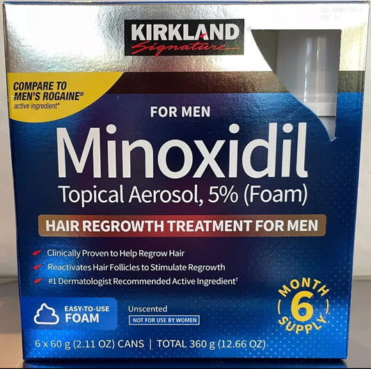 KIRKLAND MINOXIDIL 5% TOPICAL AEROSOL / FOAM FOR MEN.