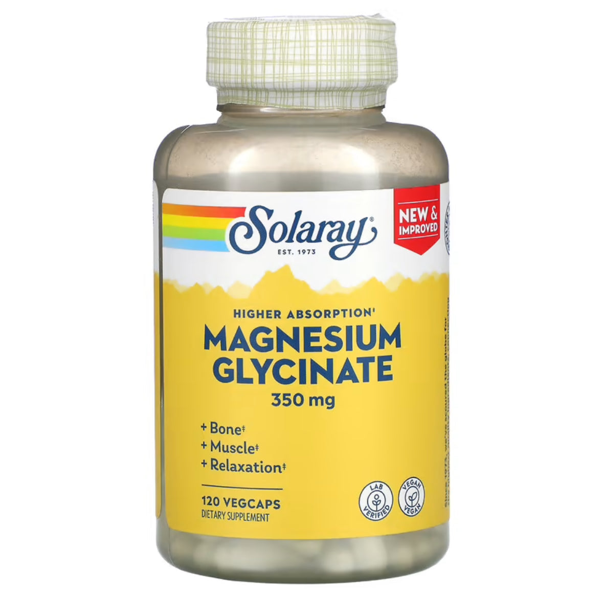 Pre-Order | Arrives in 5–10 Days – SOLARAY MAGNESIUM GLYCINATE 350MG