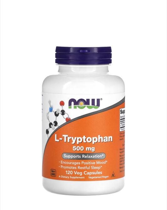 NOW L-TRYPTOPHAN 500MG, 120 VEG CAPSULES