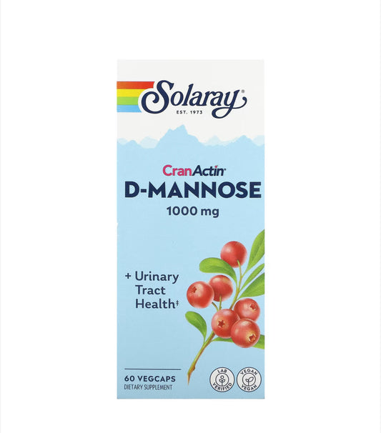 Pre-Order | Arrives in 5–10 Days – SOLARAY CRANACTIN D-MANNOSE 1000MG