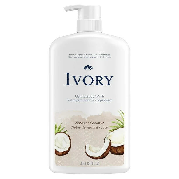 IVORY GENTLE BODY WASH, COCONUT SCENT