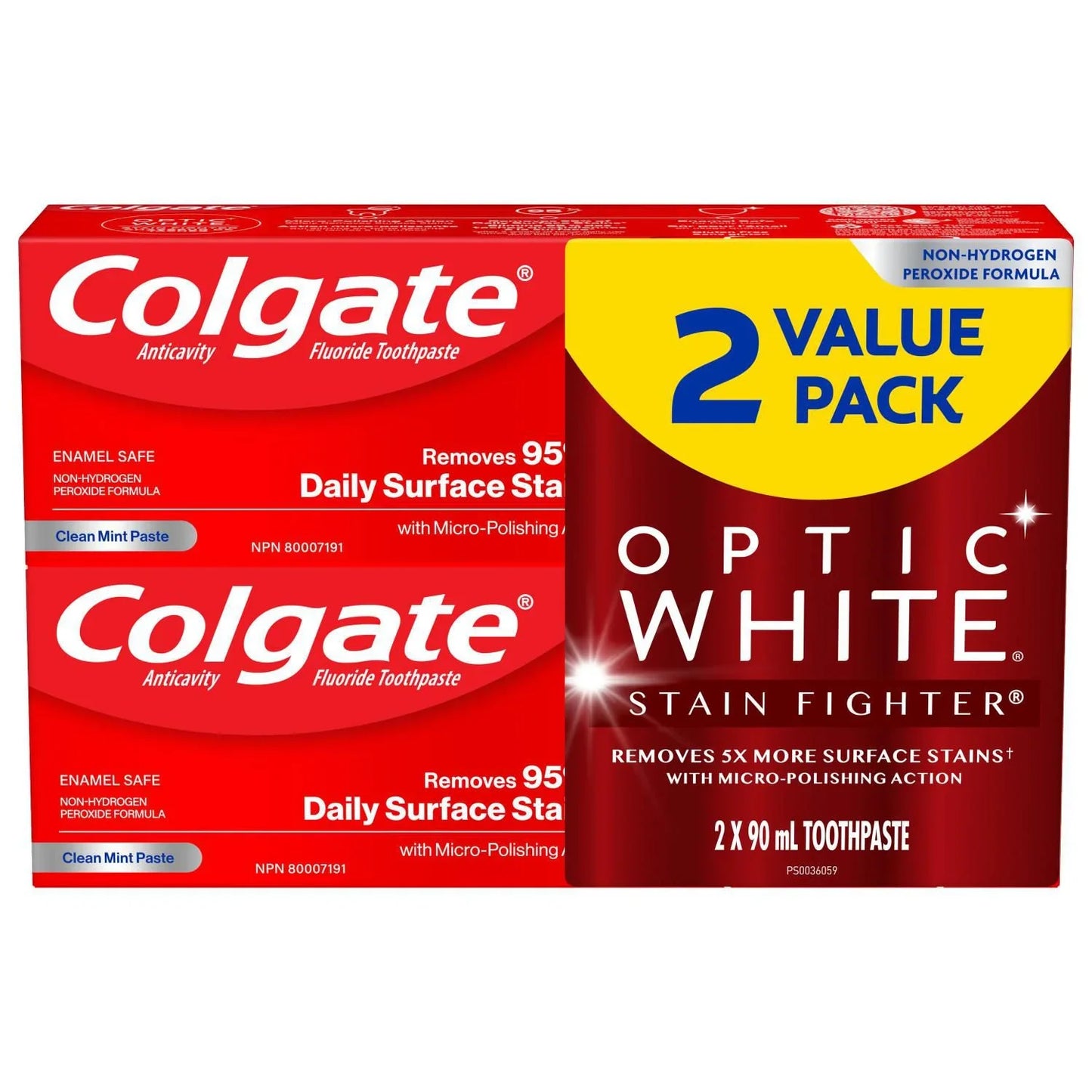 COLGATE OPTIC WHITE STAIN FIGHTER VALUE PACK