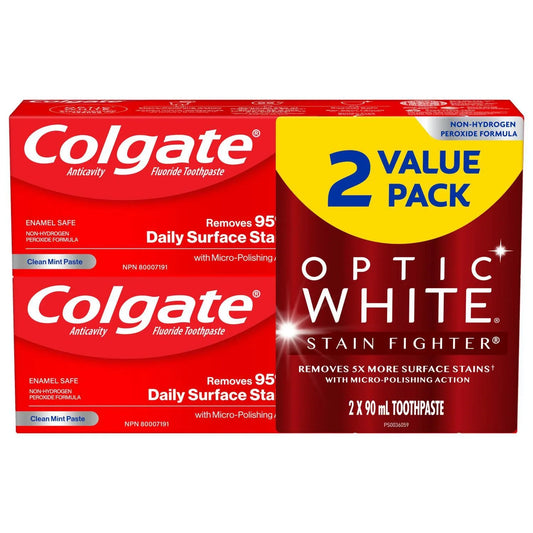 COLGATE OPTIC WHITE STAIN FIGHTER VALUE PACK