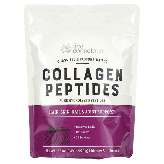 Live Conscious
Collagen Peptides, Unflavored, 7.8 oz (220 g)
