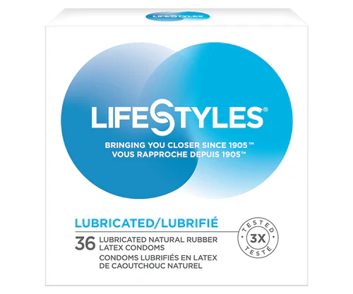 LIFESTYLES LUBRICATED NATURAL RUBBER LATEX 36 CONDOMS