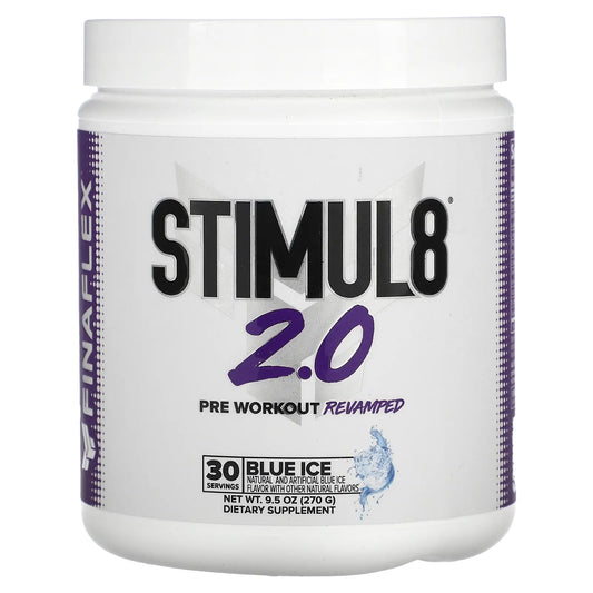 Pre-Order | Arrives in 5–10 Days – Finaflex
Stimul8 2.0, Blue Ice, 9.5 oz (270 g)