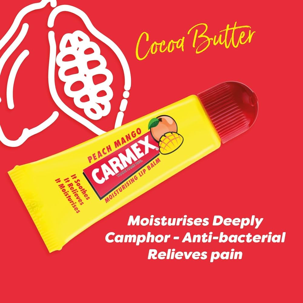 CARMEX MOISTURISING LIP BALM, PEACH MANGO