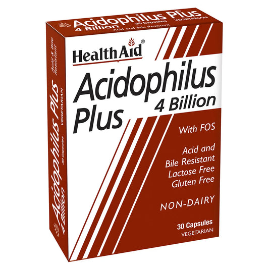 HEALTHAID ACIDOPHILUS PLUS 4 BILLION, 30 CAPSULES