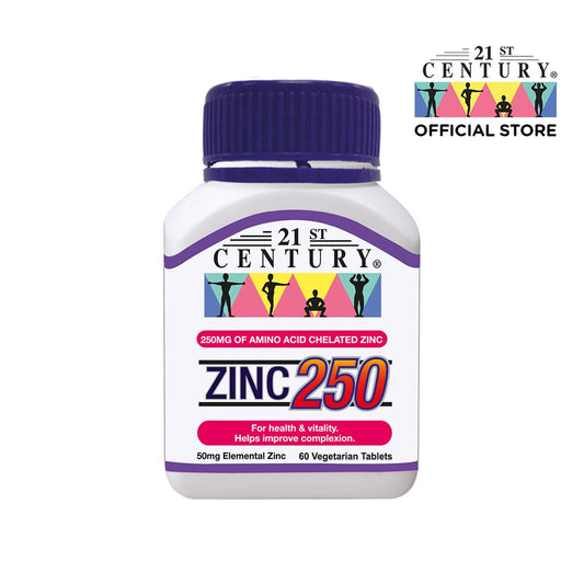 21ST CENTURY ZINC 250, 60 TABLETS