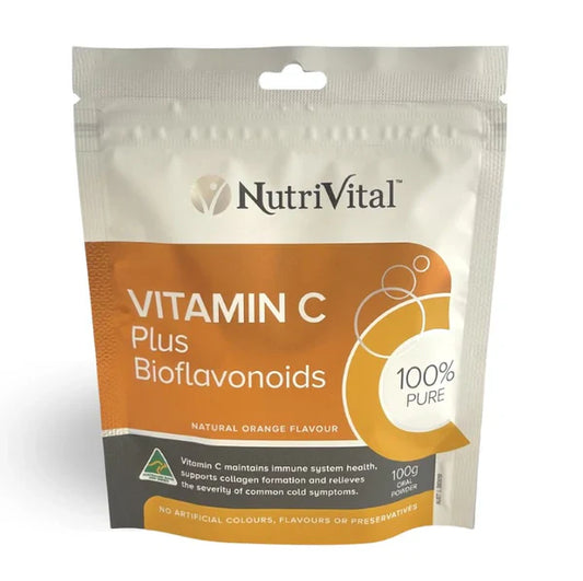 NUTRIVITAL VITAMIN C PLUS BIOFLAVONOIDS 100G