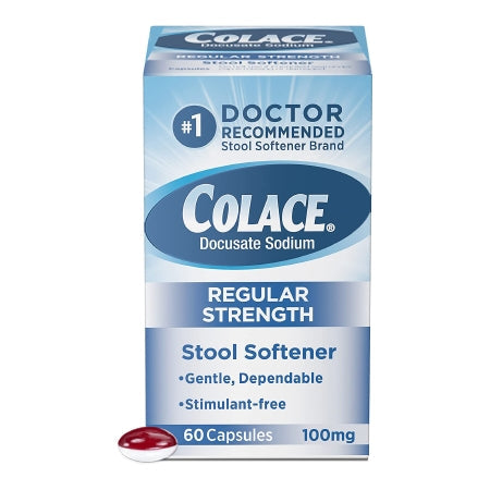 COLACE STOOL SOFTENER, REGULAR STRENGTH, 100MG, 60 CAPSULES