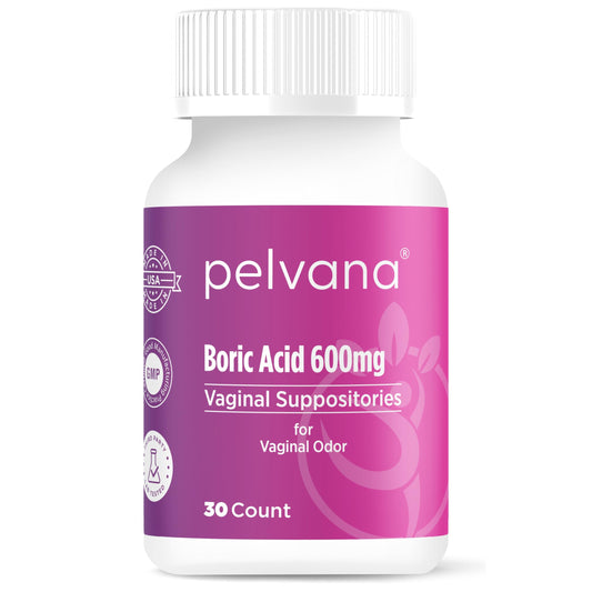 PELVANA BORIC ACID 600MG, 30 COUNT