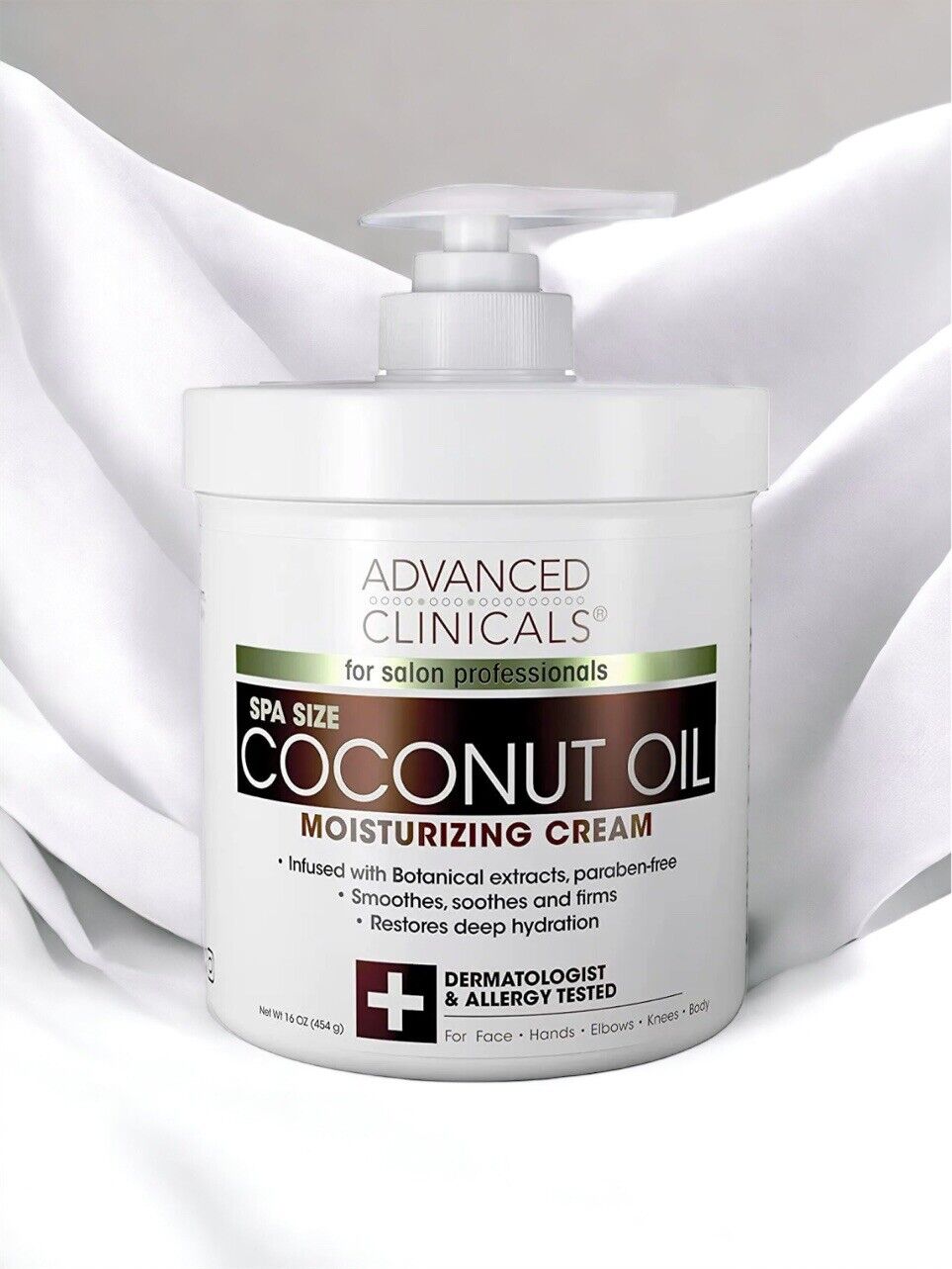 ADVANCED CLINICALS COCONUT OIL MOISTURIZING CREAM