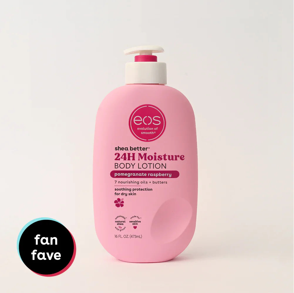 EOS SHEA BUTTER 24H MOISTURE BODY LOTION POMEGRANATE RASPBERRY